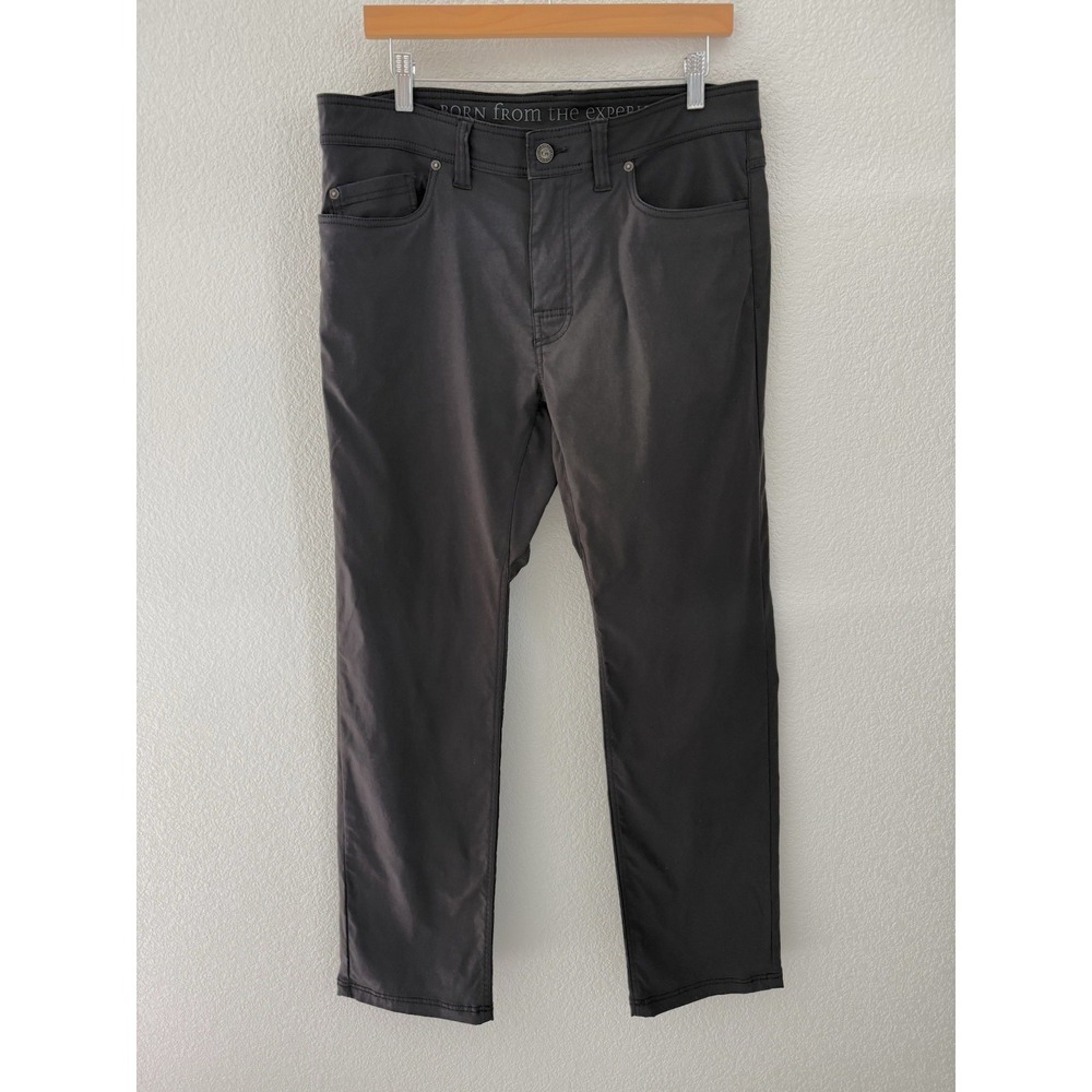 Prana Mens Brion Slim Pant II 33x22 Charcoal Grey